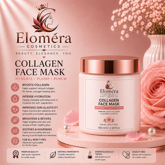 Eloméra Collagen Face Mask Hydrate, Plump & Renew | Collagen & Natural Extracts | 100ml