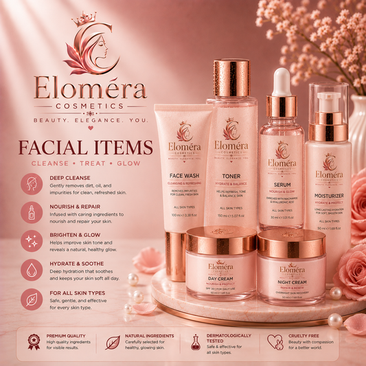 Eloméra Facial Items  Complete Skincare Collection for Healthy, Radiant Skin