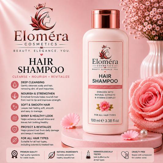 Eloméra Hair Shampoo  Cleanse, Nourish & Revitalize | Natural Extracts & Vitamin Complex | 100ml