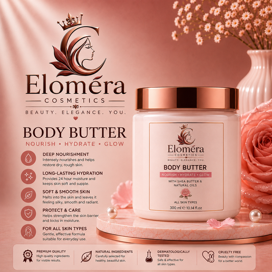 Eloméra Body Butter Deep Nourishment, Long-Lasting Hydration & Soft Glowing Skin | 300ml
