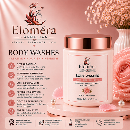 Eloméra Body Wash  Deep Cleansing, Nourishing & Refreshing | Natural Extracts & Vitamin Complex | 100ml